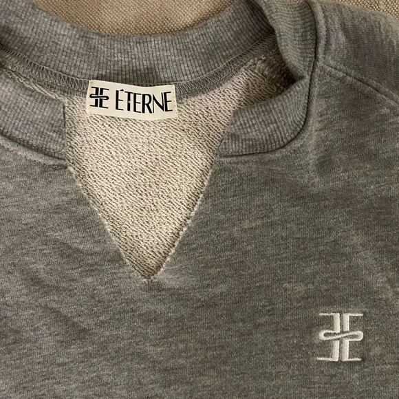 ÈTERNE grey Sleeveless sweatshirt M - Picture 2 of 4